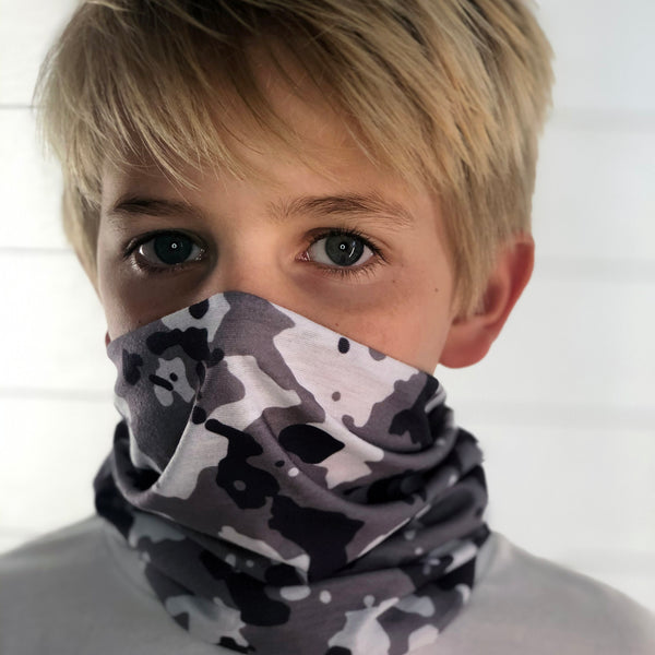 Snow Camo (Small Pattern) Face Mask, Neck Gaiter