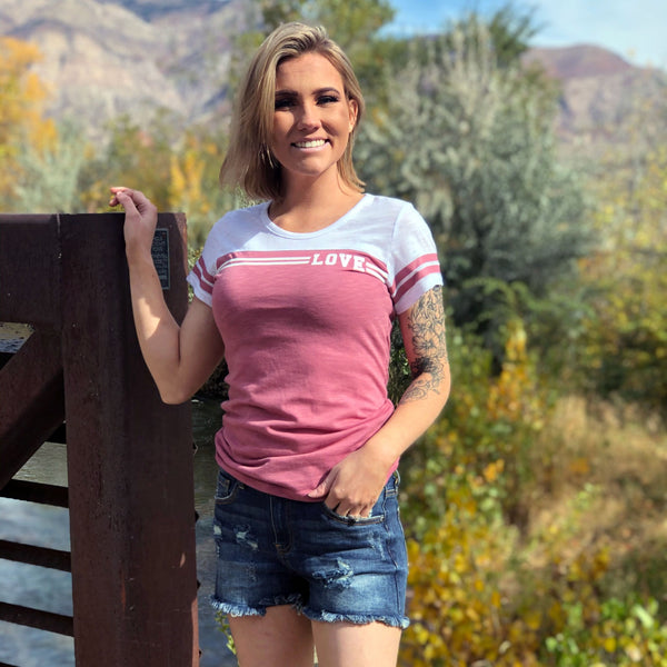 LOVE Varsity Stripe T-Shirt