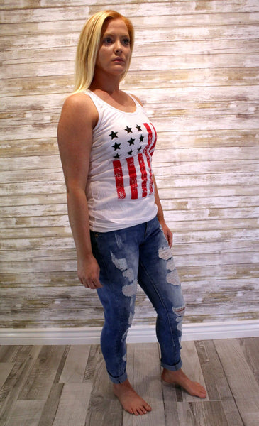 US Flag Tank Top T-Shirt