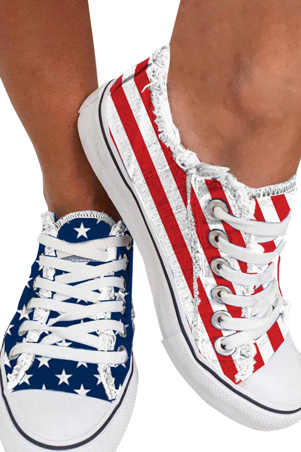American Flag Lace-Up Canvas Sneakers – Simple Life Trends LLC