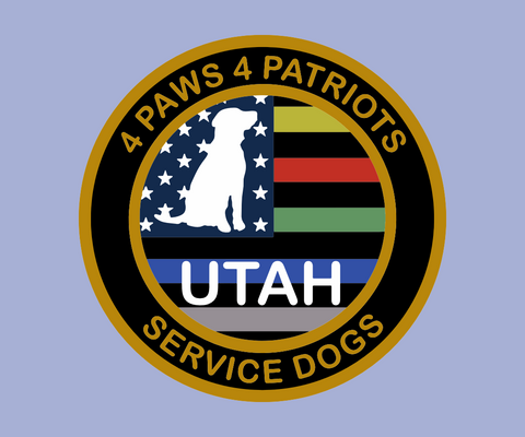 4 Paws 4 Patriots 4" Car Window Sticker