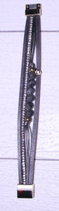 Magnetic Black Beaded Bracelet