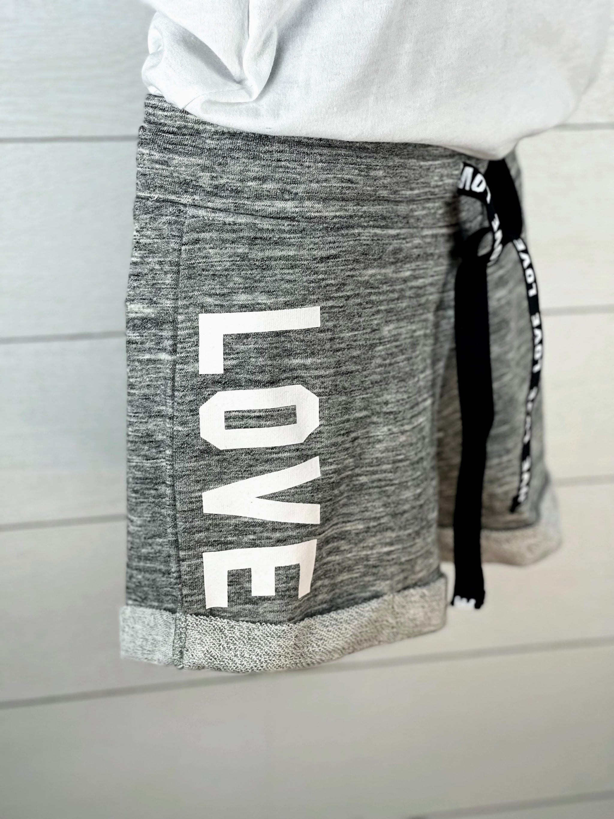 ショートパンツ RONRON TERRY BANDING SHORTS WHITE MELANGE ショートパンツ RONRON TERRY BANDING SHORTS WHITE MELANGE