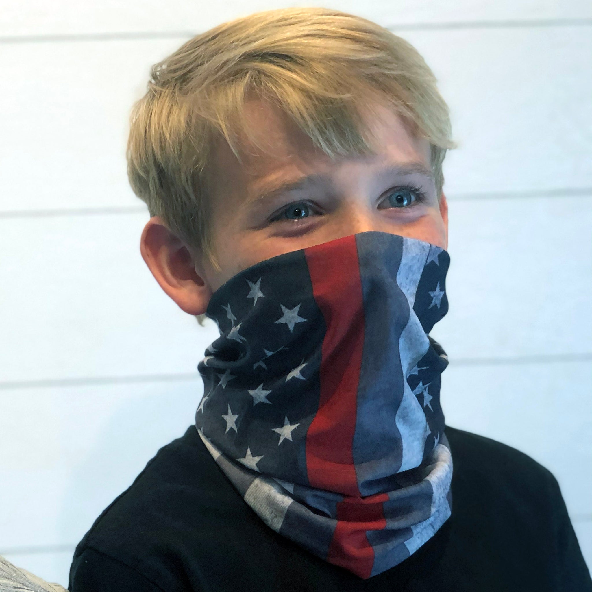 Thin Red Line US Flag Face Mask, Neck Gaiter