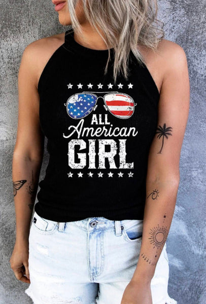 All American Girl Sunglass Tank Top