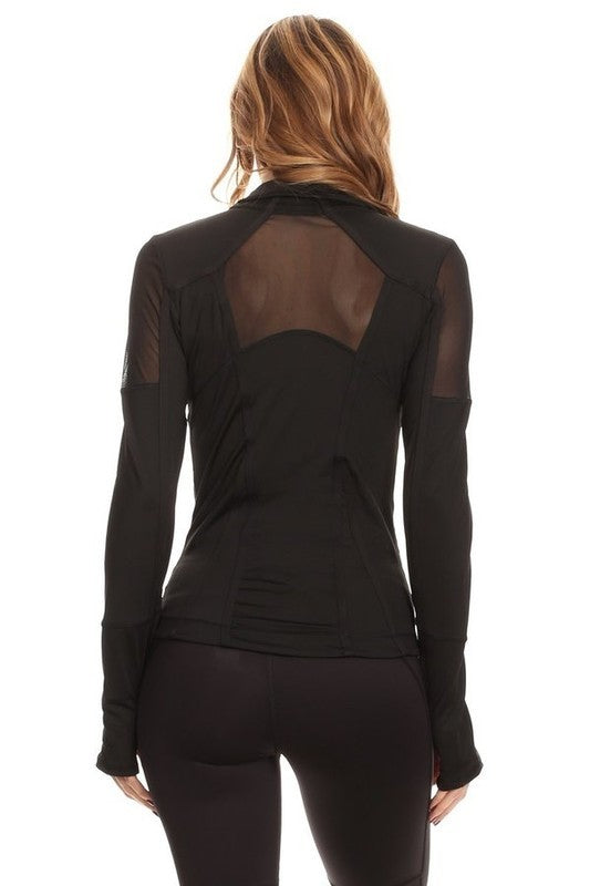 Mesh workout jacket discount
