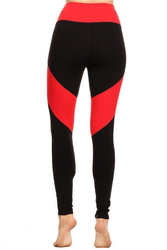 Black and red workout leggings online
