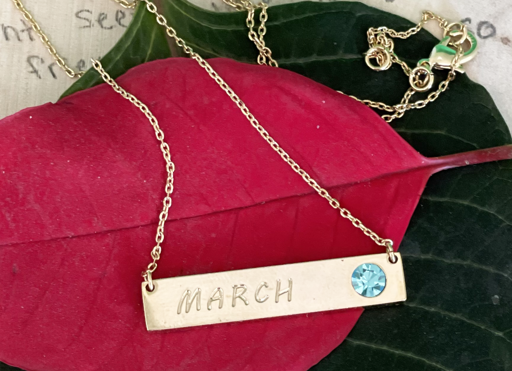 March birthstone sales necklace cheap