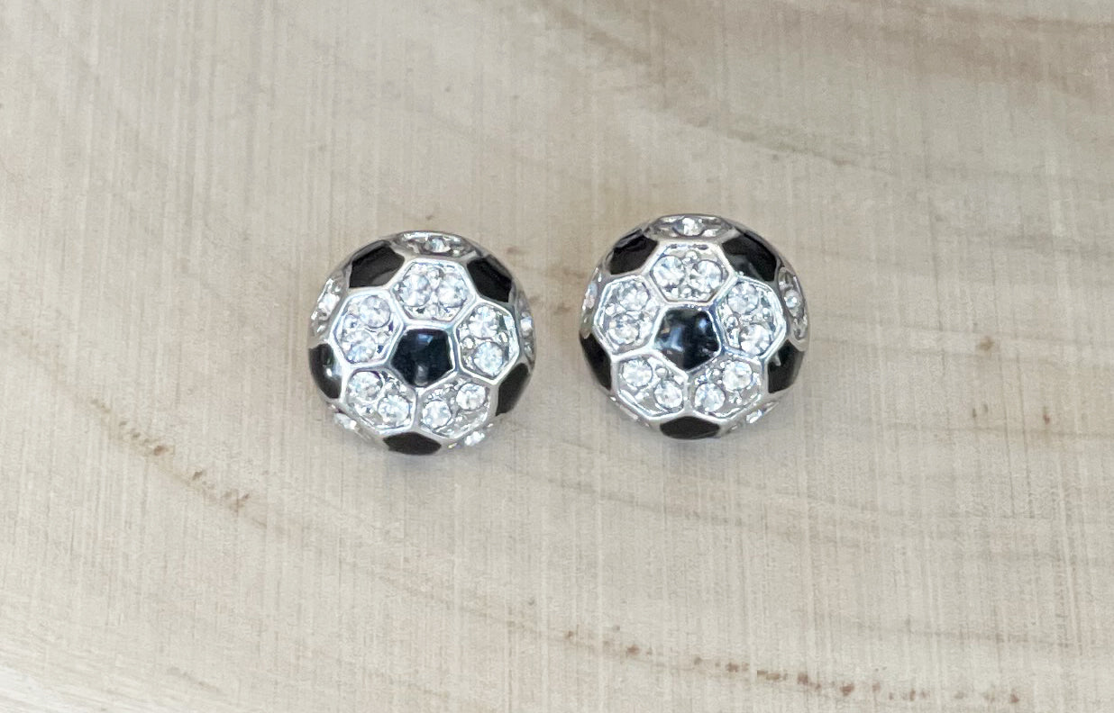 Sparkle Soccer Ball Earrings