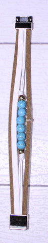 Magnetic Blue Beaded Bracelet